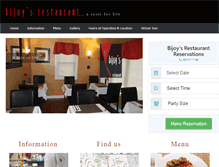 Tablet Screenshot of bijoysrestaurant.com